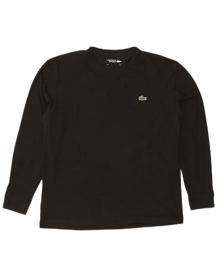 Lacoste Mens Top Long Sleeve Size 5 Large Black Cotton