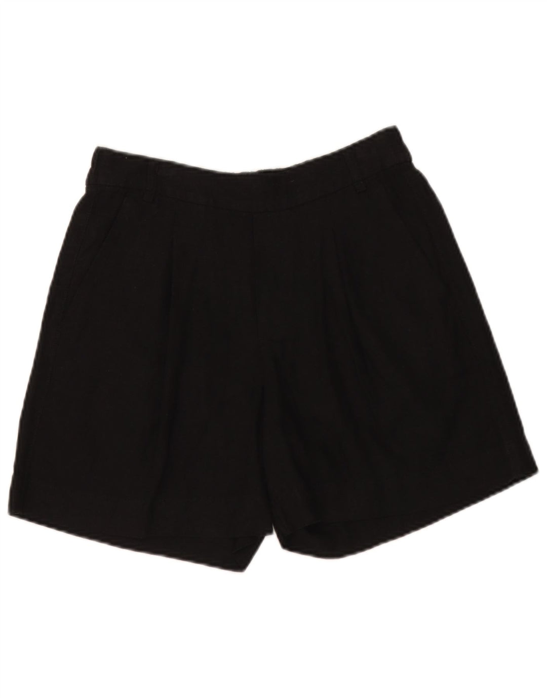 Marks & Spencer Womens Chino Shorts UK 10 Small W28 Black Linen