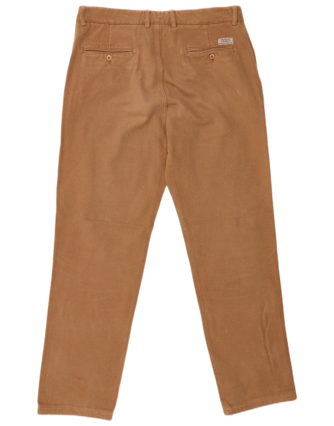 AVIREX Mens Straight Chino Trousers W36 L31 Brown Cotton