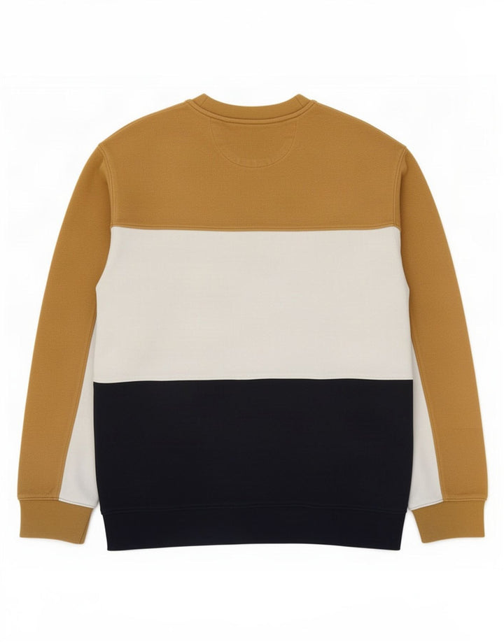 Zara Womens Sweatshirt Jumper UK 14 Medium Multicoloured Colourblock Cotton