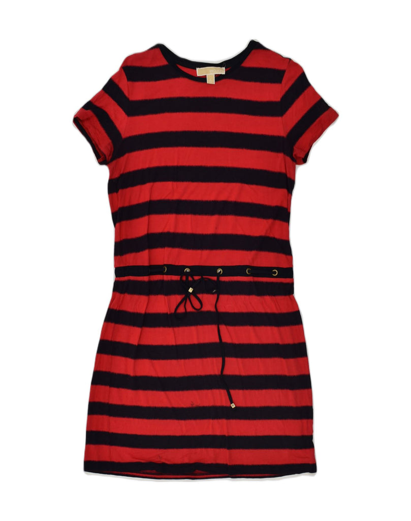 MICHAEL KORS Womens Basic Dress UK 14 Large Red Striped | Vintage Michael Kors | Thrift | Second-Hand Michael Kors | Used Clothing | Messina Hembry 