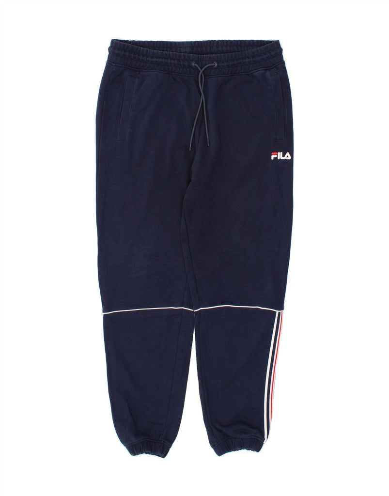 FILA Mens Tracksuit Trousers Joggers Large  Navy Blue Cotton Vintage Fila and Second-Hand Fila from Messina Hembry 