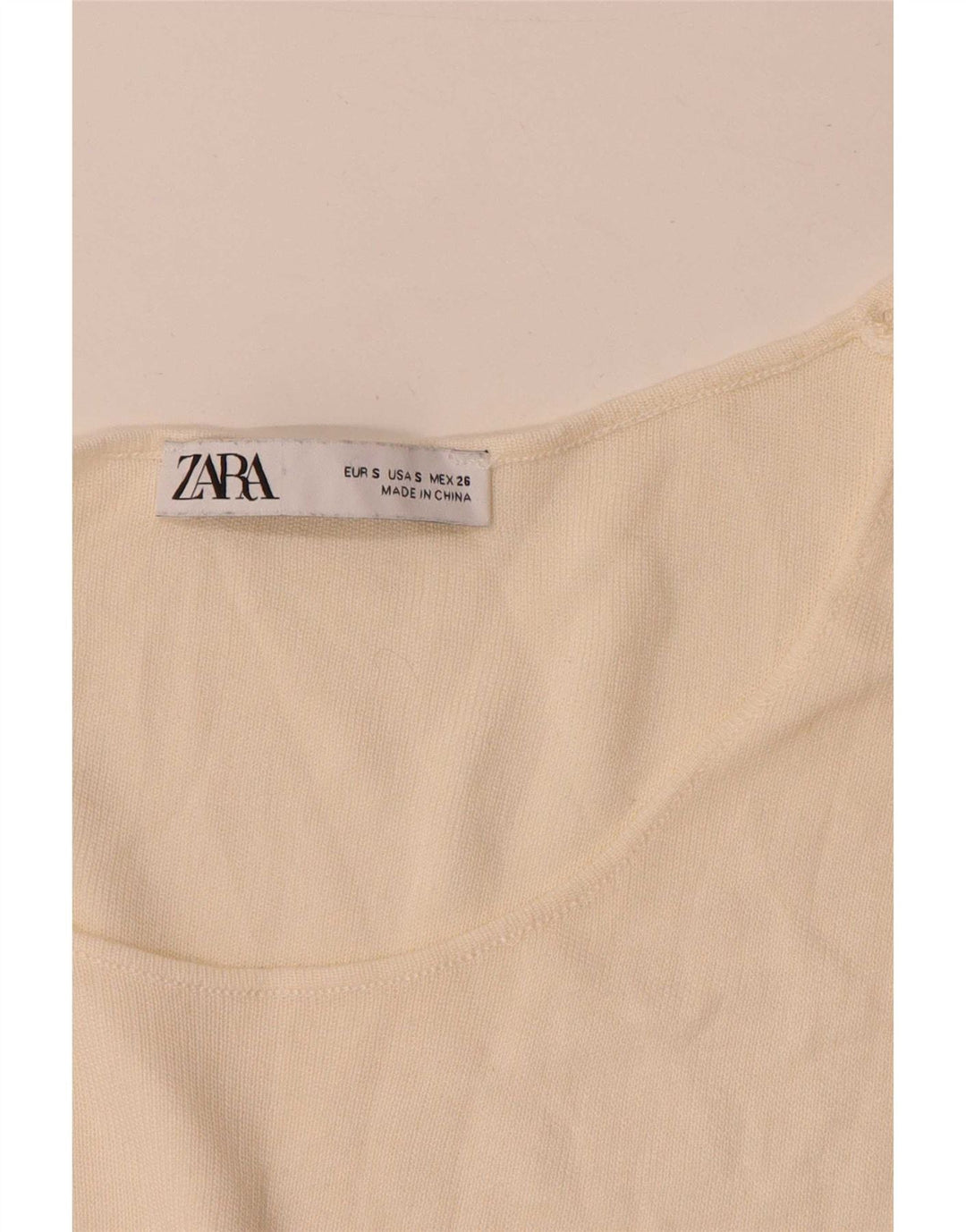 Zara Womens Oversized T-Shirt Top UK 10 Small Beige Colourblock