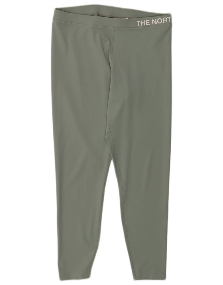 The North Face Womens Graphic Leggings Large Green Polyester Sports