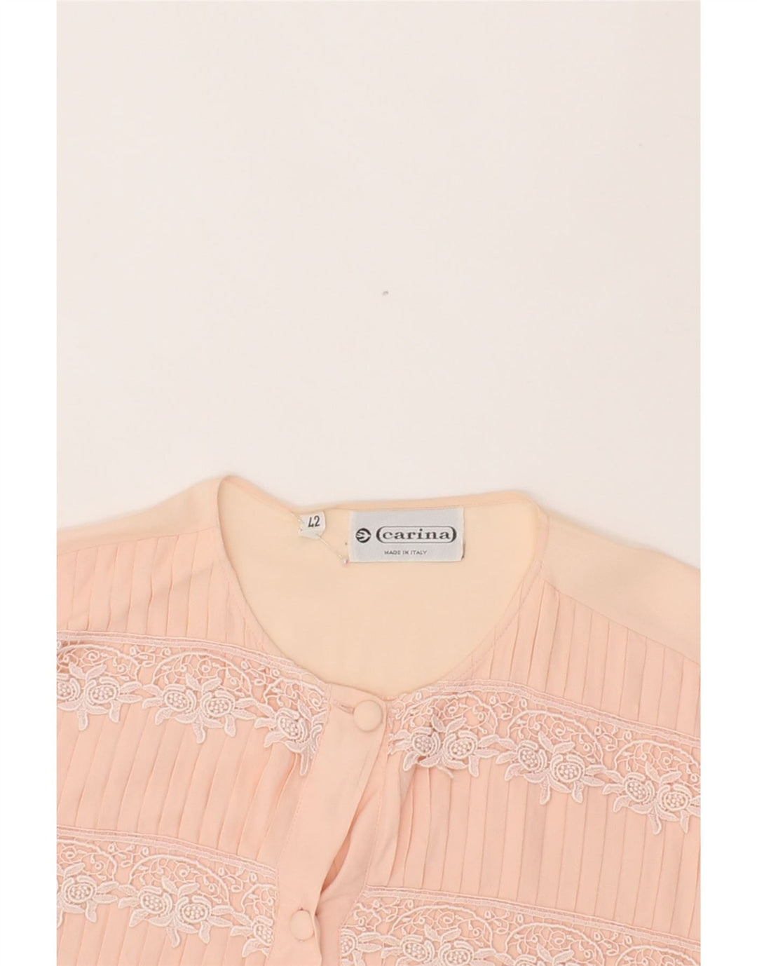 CARINA Womens Longline Oversized Shirt Blouse IT 42 Medium Pink Floral Vintage Carina and Second-Hand Carina from Messina Hembry 