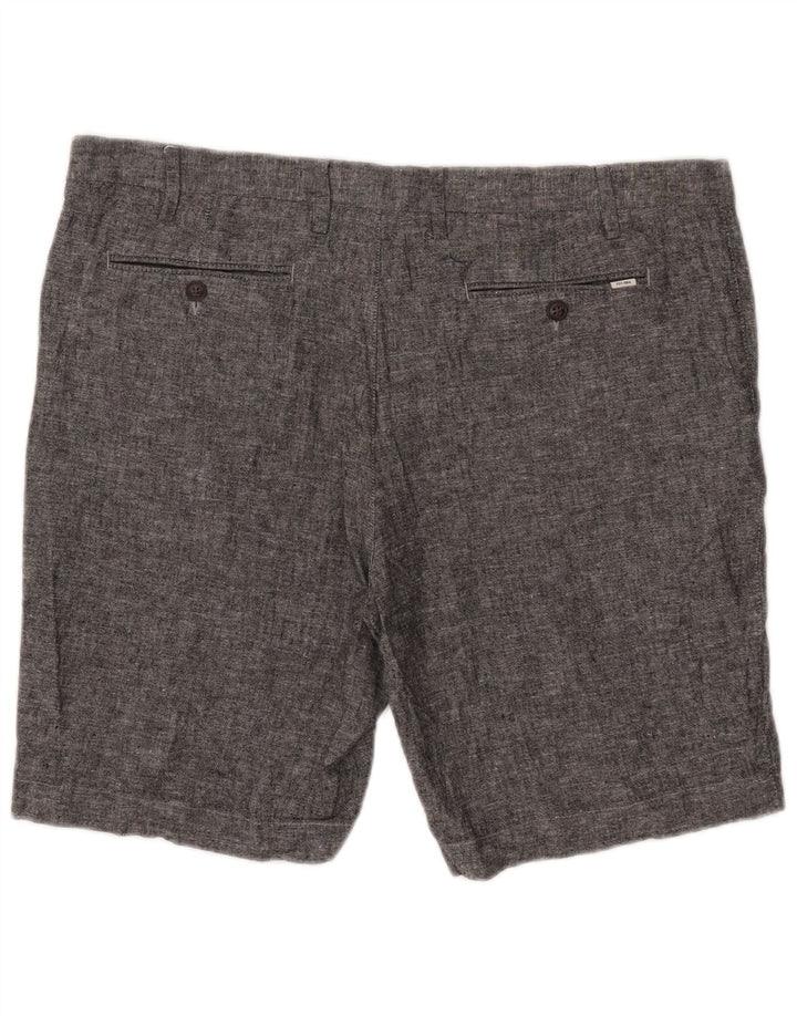 Marks & Spencer Mens Chino Shorts W38 XL Grey Linen