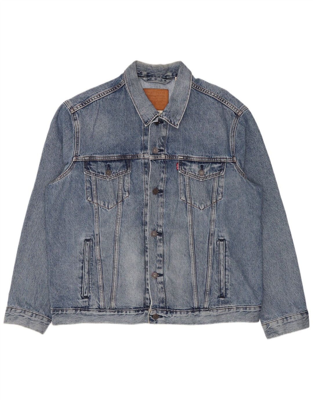 Levi's Mens Denim Jacket UK 42 XL Blue Cotton