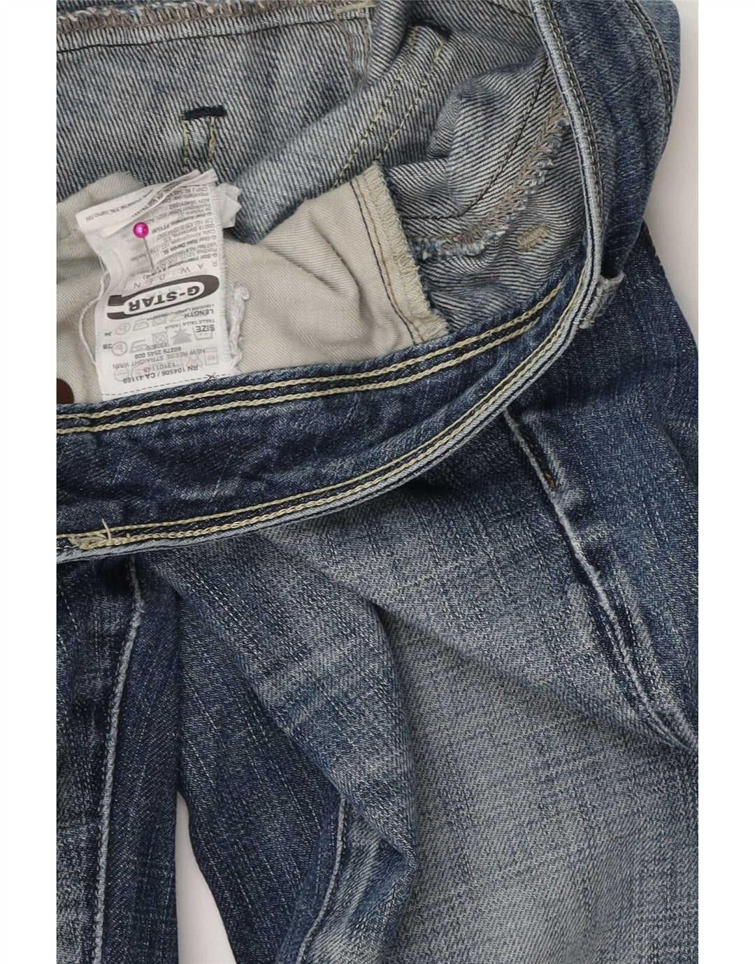G-Star Womens Straight Jeans W28 L34 Blue Cotton