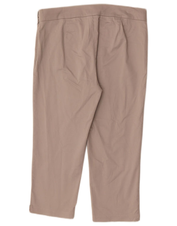 Marks & Spencer Womens Capri Trousers W30 L20 Beige Cotton