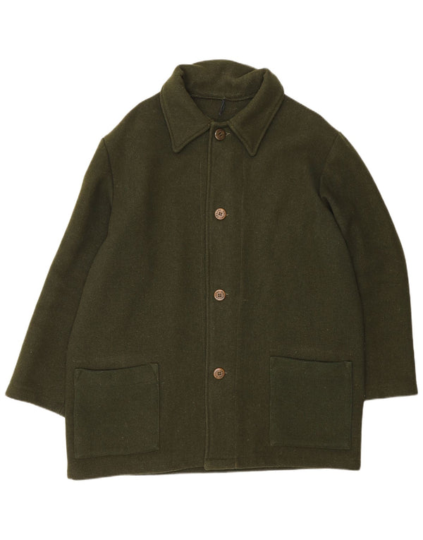 Vintage Mens Overcoat UK 42 XL Khaki