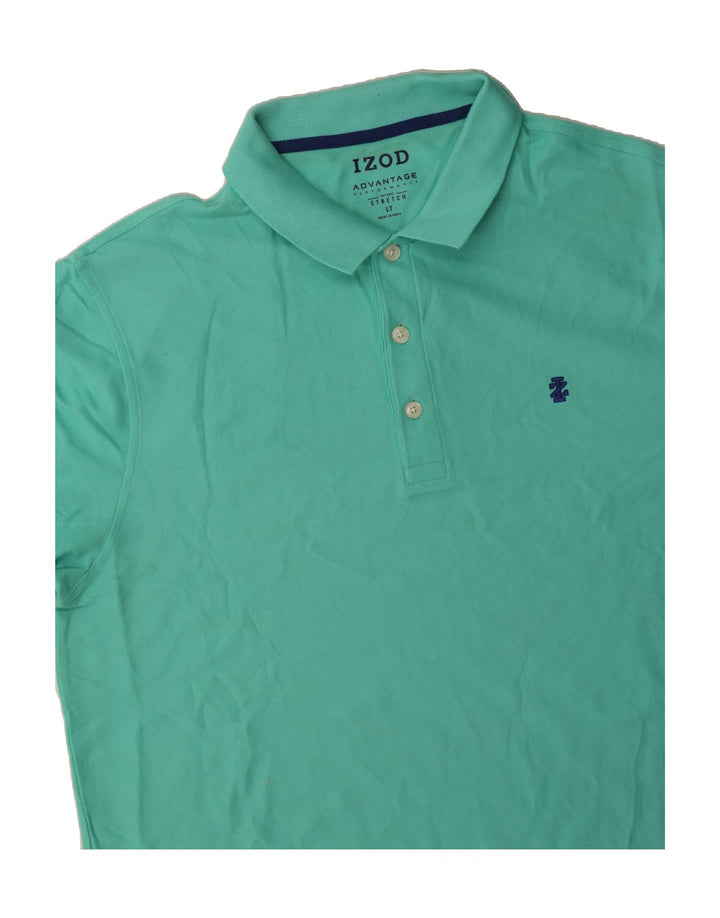 IZOD Mens Stretch Polo Shirt Large Green Cotton Vintage Izod and Second-Hand Izod from Messina Hembry 