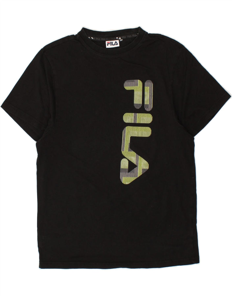 FILA Mens Graphic T-Shirt Top Small Black Cotton | Vintage Fila | Thrift | Second-Hand Fila | Used Clothing | Messina Hembry 