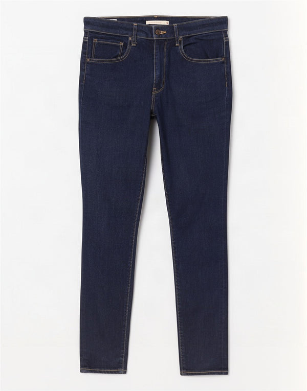 Levi's Womens 721 High Rise Skinny Jeans W30 L28 Navy Blue Lyocell