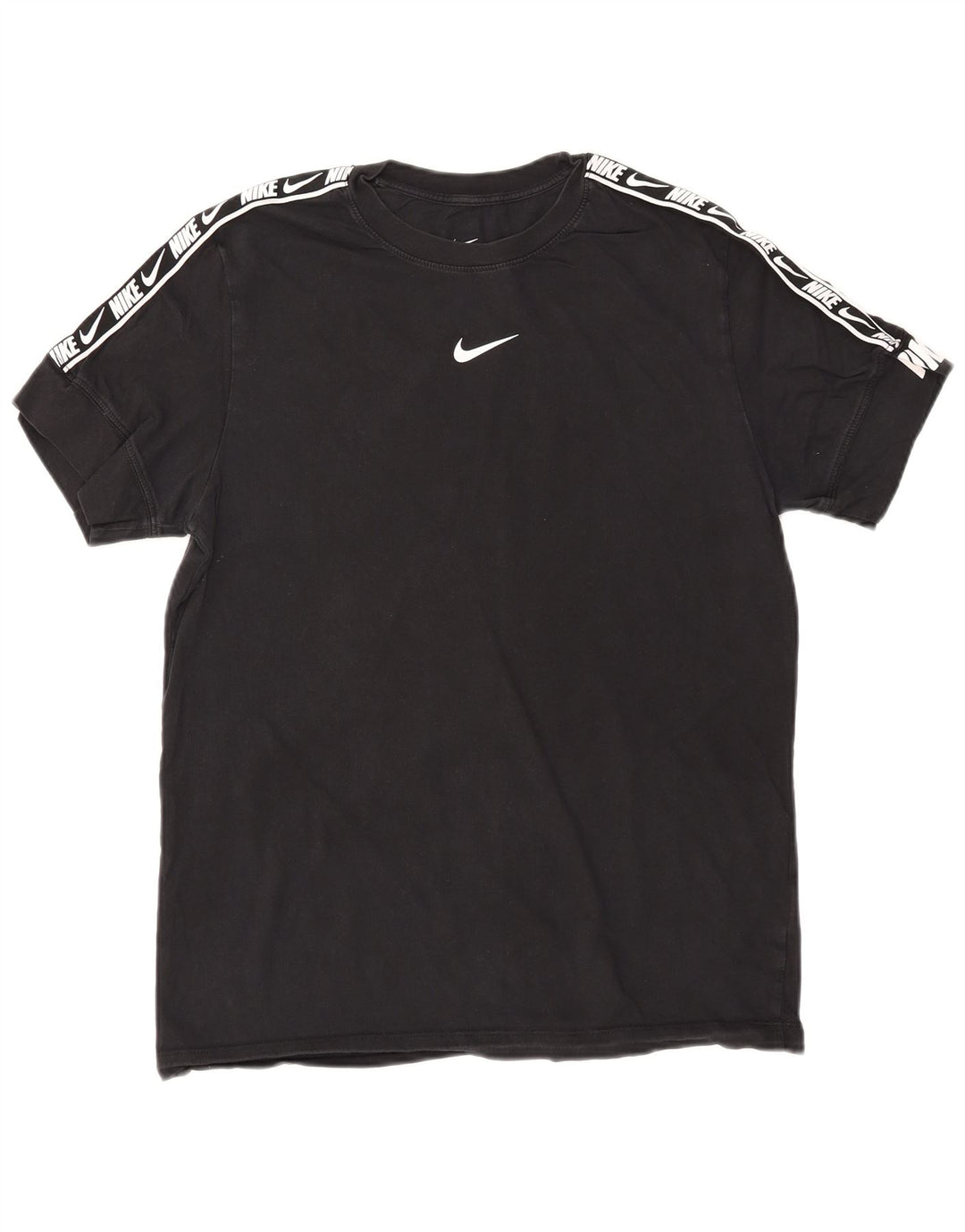NIKE Mens Standard Fit Graphic T-Shirt Top Medium Black Cotton