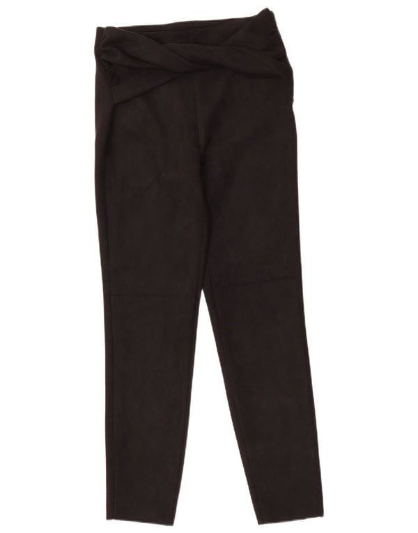 Zara Womens Slim Casual Trousers Small W26 L27 Black