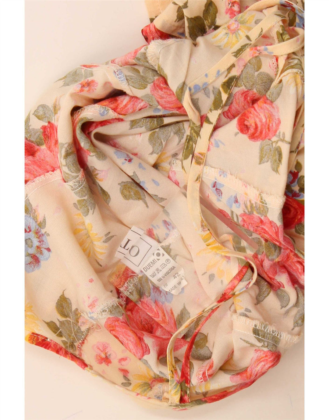 Vintage Womens Playsuit IT 42 Medium Yellow Floral Viscose