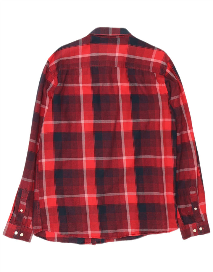 Jack & Jones Mens Core Flannel Shirt XL Red Plaid Cotton