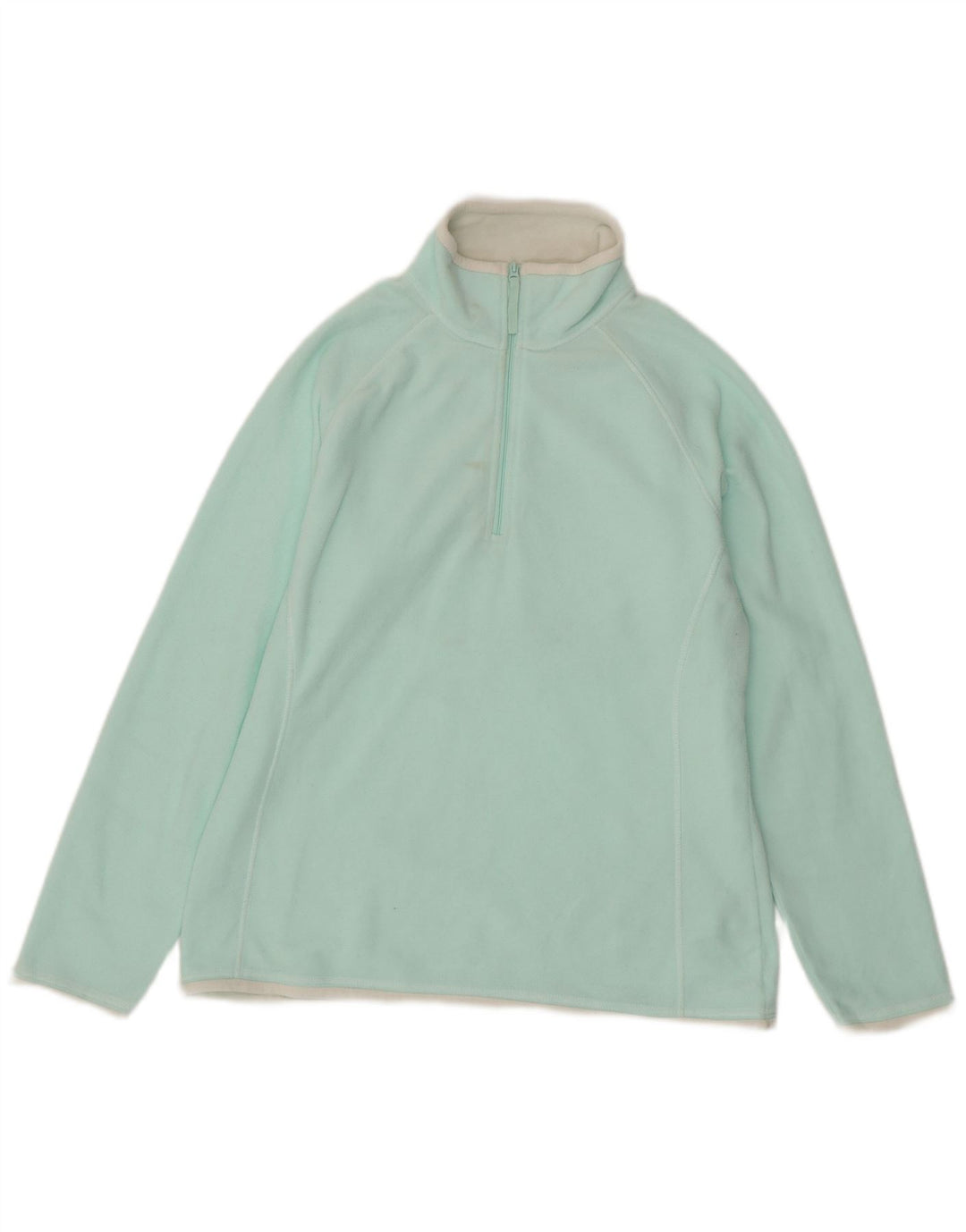 MOUNTAIN WAREHOUSE Womens Zip Neck Fleece Jumper UK 14 Large Turquoise