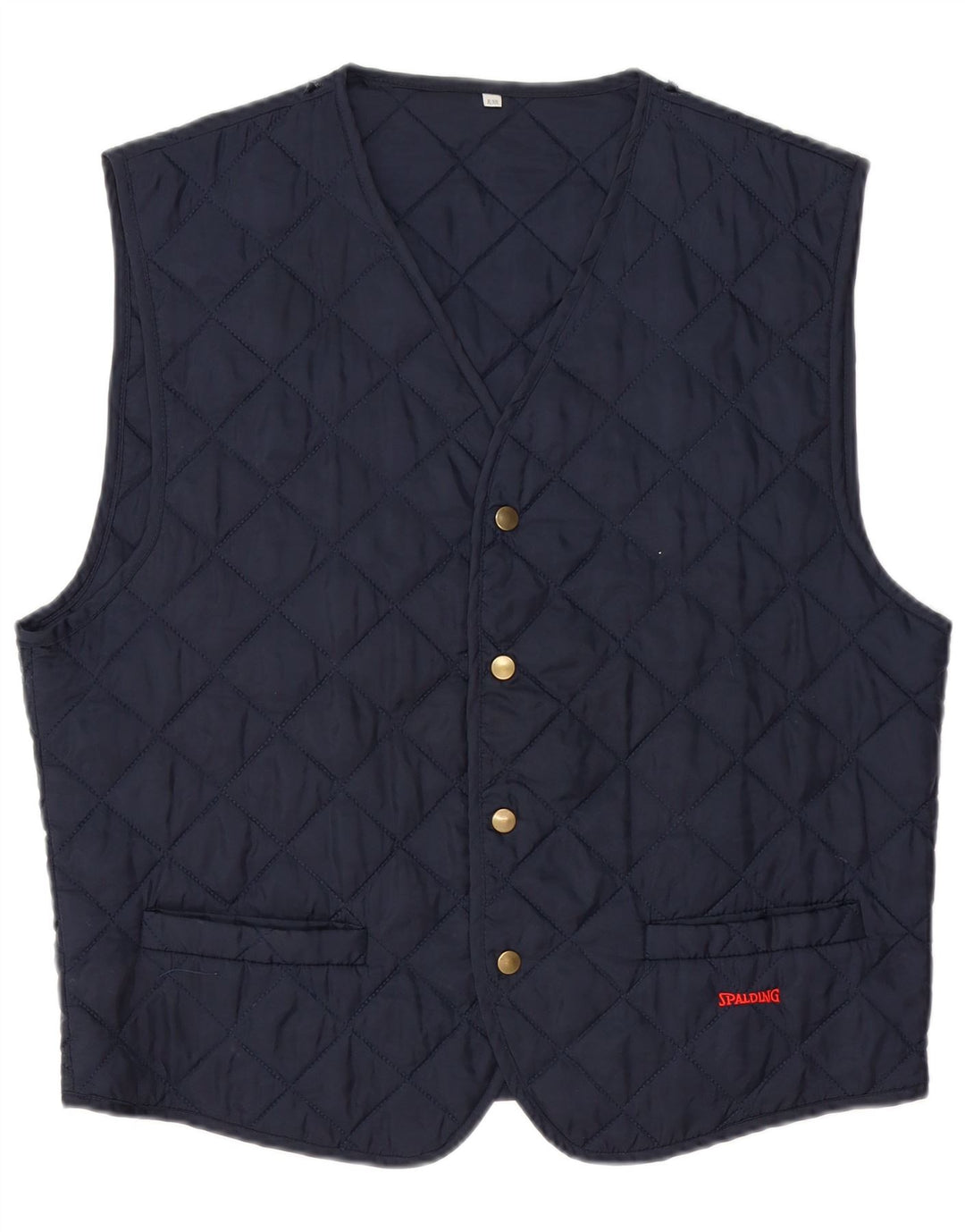 SPALDING Mens Quilted Gilet UK 42 XL Navy Blue