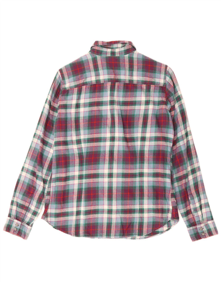 Eddie Bauer Womens Flannel Shirt UK 10 Small Multicoloured Check Cotton