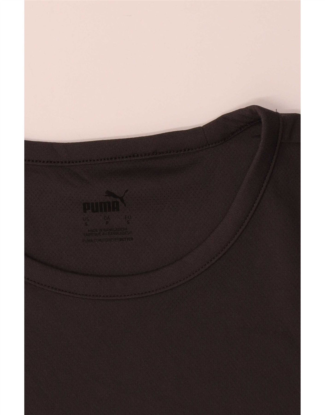 Puma Mens T-Shirt Top Small Black Colourblock Polyester