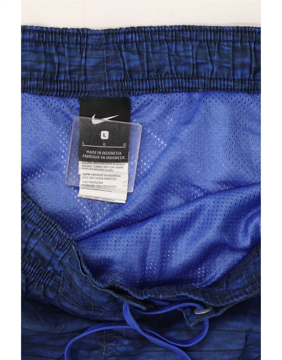 Nike Mens Graphic Swimming Shorts Large Blue Pinstripe Polyester