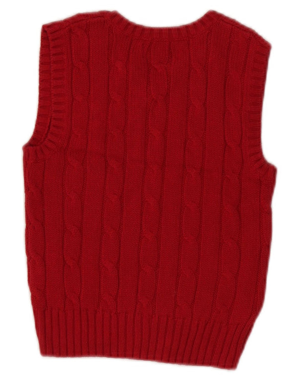 Chaps Boys Vest Tank Top 3-4 Years Red Cotton