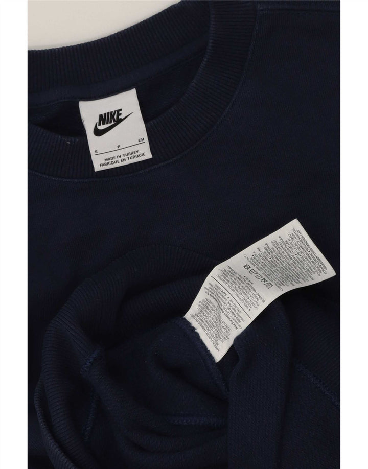 Nike Mens Graphic Sweatshirt Jumper Small Navy Blue Cotton
