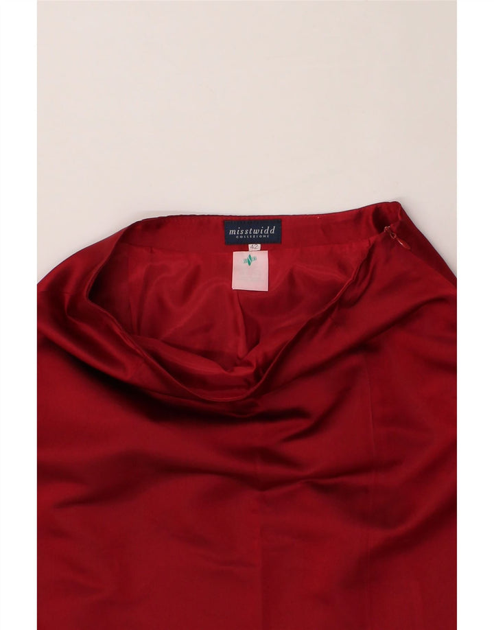 MISSTWIDD Womens High Waist Pencil Skirt IT 42 Medium W26 Red Acetate Vintage Misstwidd and Second-Hand Misstwidd from Messina Hembry 