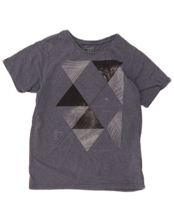 Quiksilver Boys Regular Fit Graphic T-Shirt Top 11-12 Years Navy Blue