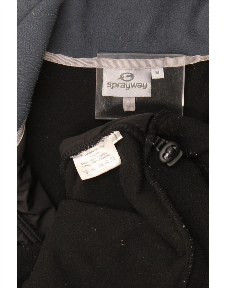 Sprayway Mens Fleece Jacket UK 38 Medium Black Colourblock Polyester