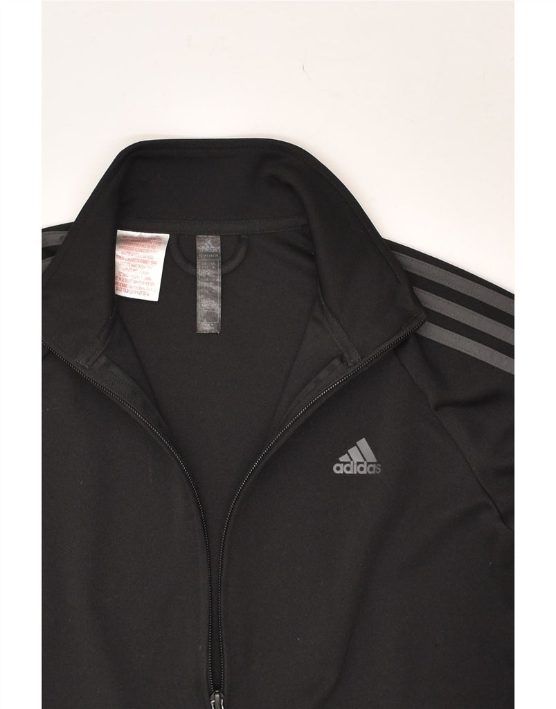 ADIDAS Boys Tracksuit Top Jacket 11-12 Years Medium  Black Polyester | Vintage Adidas | Thrift | Second-Hand Adidas | Used Clothing | Messina Hembry 