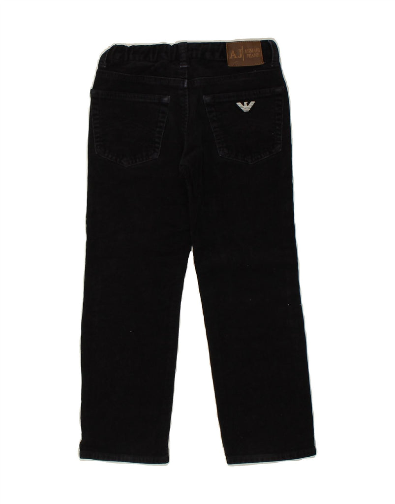 ARMANI JUNIOR Boys Straight Corduroy Trousers 5-6 Years W21 L19 Navy Blue | Vintage Armani Junior | Thrift | Second-Hand Armani Junior | Used Clothing | Messina Hembry 