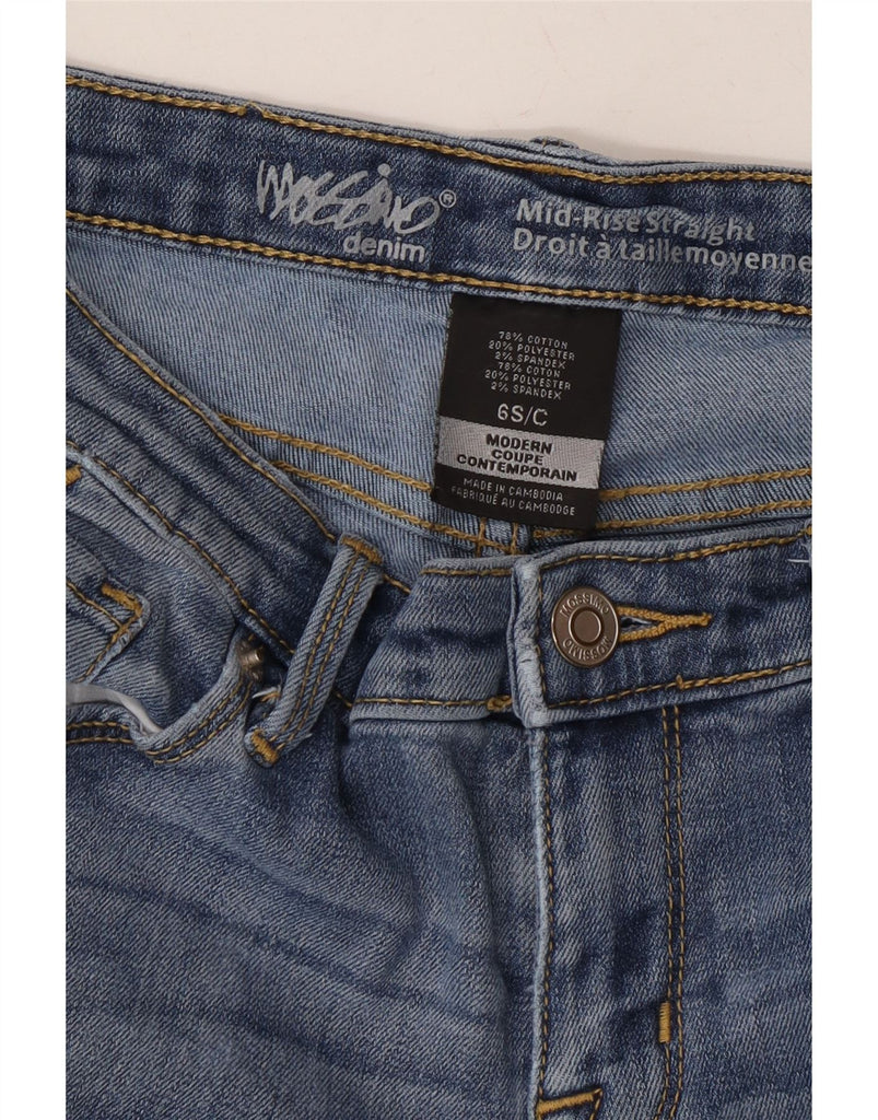 MOSSIMO Womens Mid Rise Straight Jeans US 6 Medium W32 L28 Blue Cotton Vintage Mossimo and Second-Hand Mossimo from Messina Hembry 