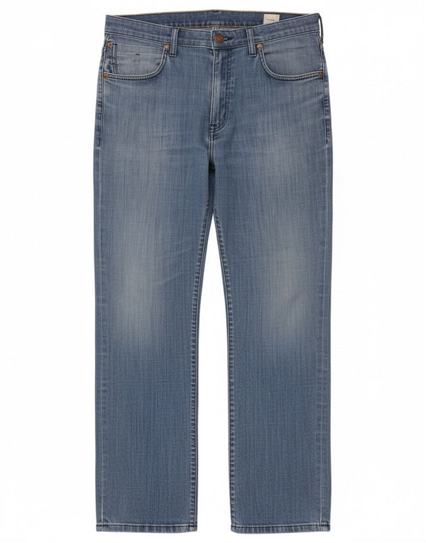 Wrangler Womens Arizona Straight Jeans W35 L32 Blue Cotton