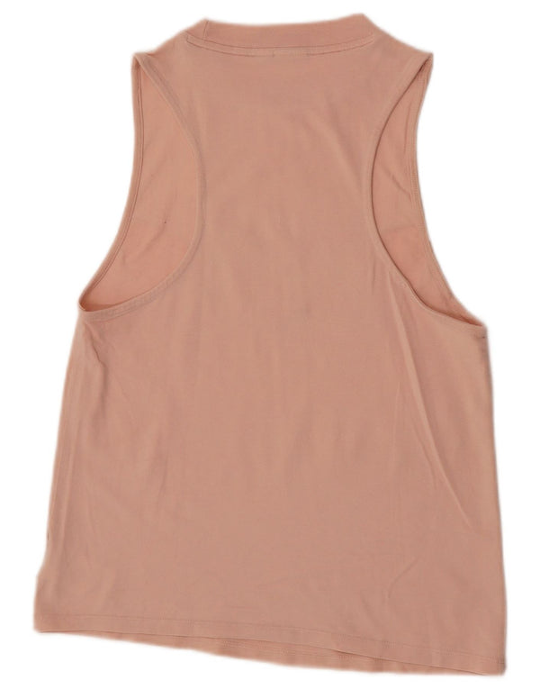 Adidas Womens Graphic Vest Top UK 6 XS  Pink Cotton