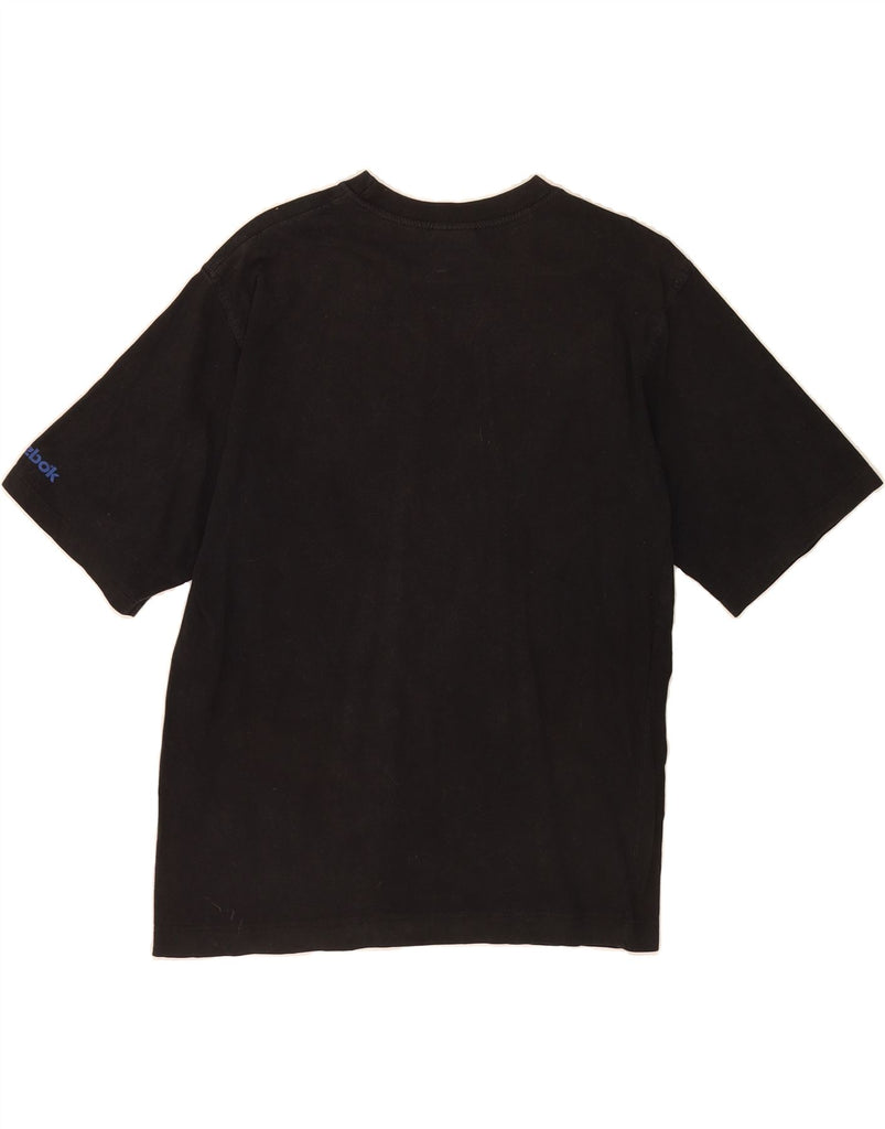 REEBOK Boys Graphic T-Shirt Top 15-16 Years Black Cotton Vintage Reebok and Second-Hand Reebok from Messina Hembry 
