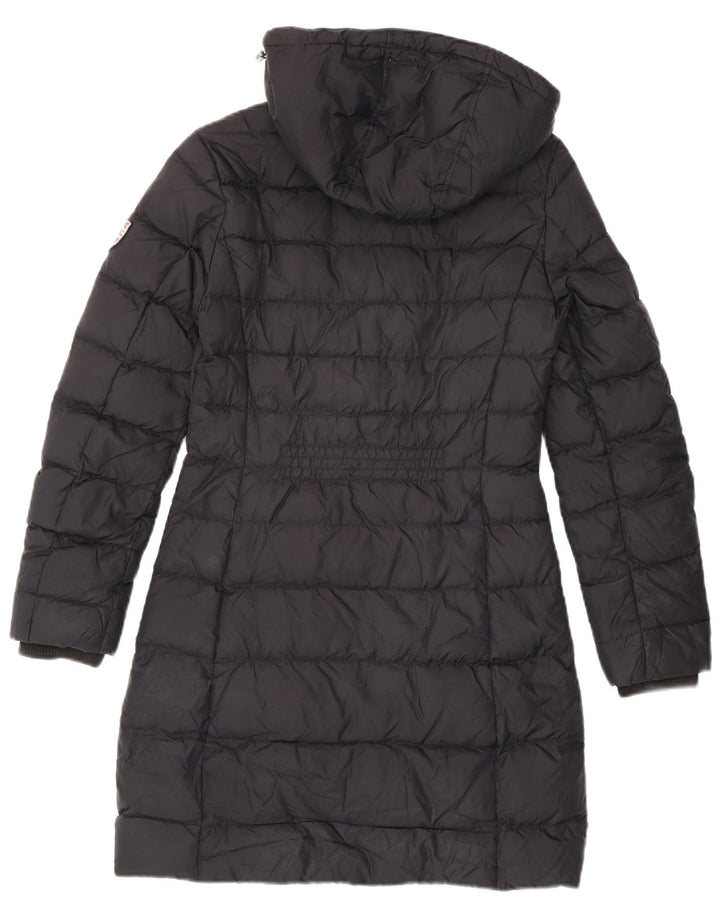 Tommy Hilfiger Womens Hooded Padded Coat UK 10 Small Black Polyester
