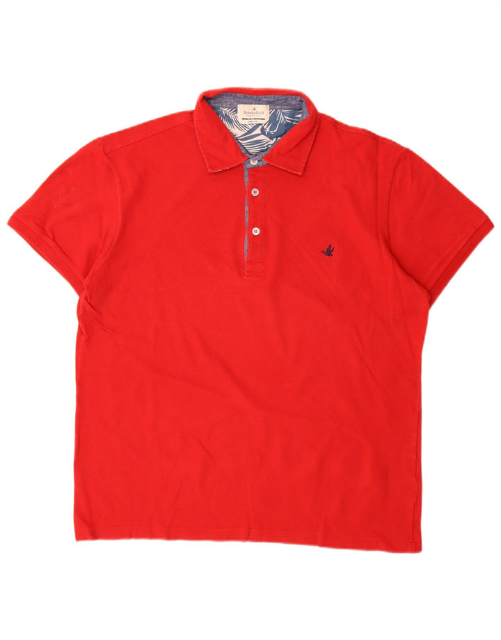 Brooksfield Mens Polo Shirt Large Red