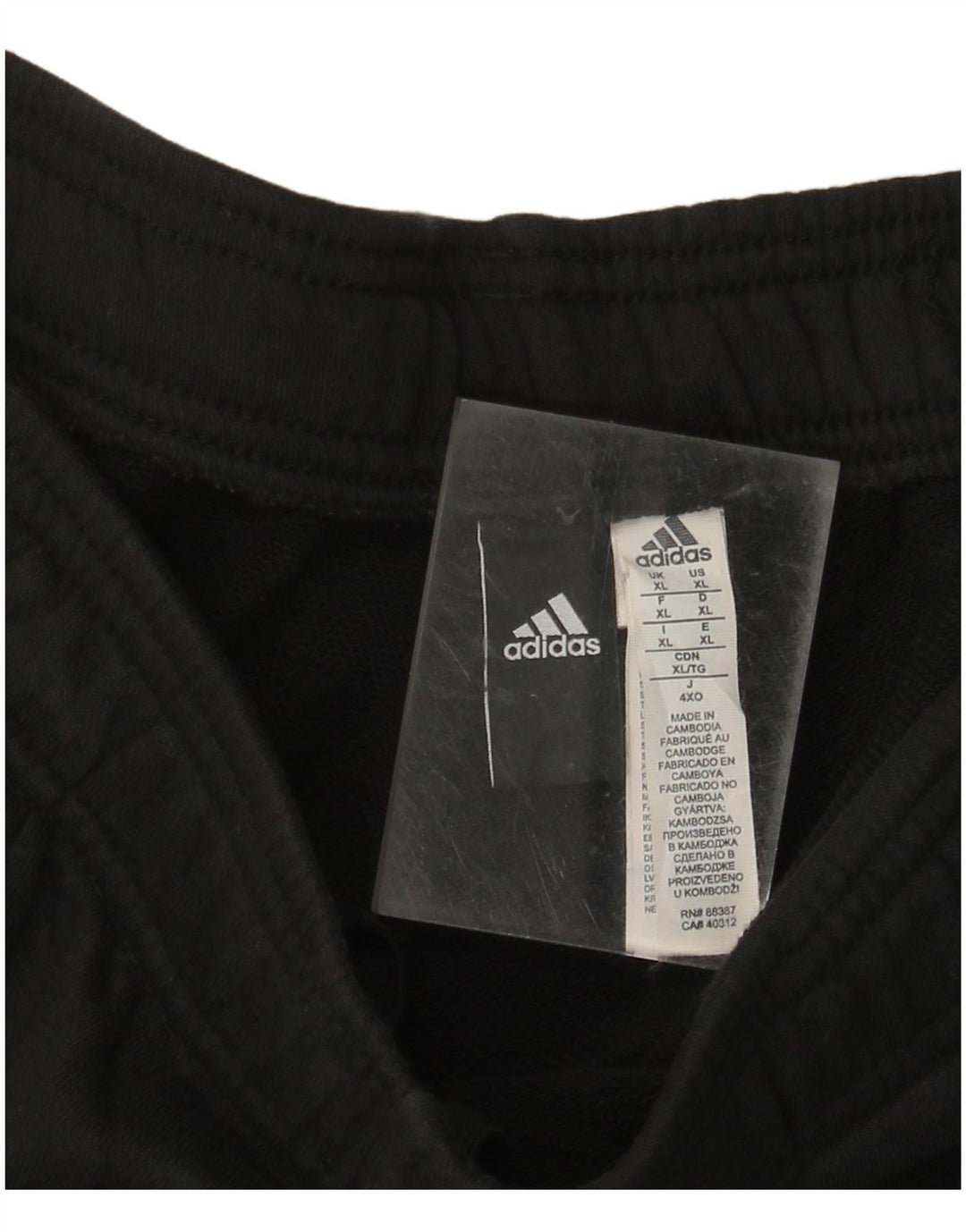ADIDAS Mens Tracksuit Trousers XL  Black Cotton