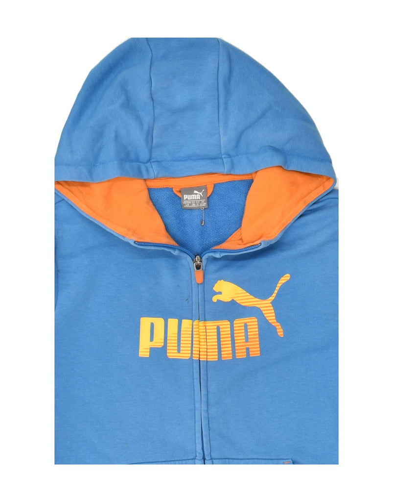 PUMA Boys Zip Hoodie Sweater 11-12 Years Blue Cotton | Vintage Puma | Thrift | Second-Hand Puma | Used Clothing | Messina Hembry 