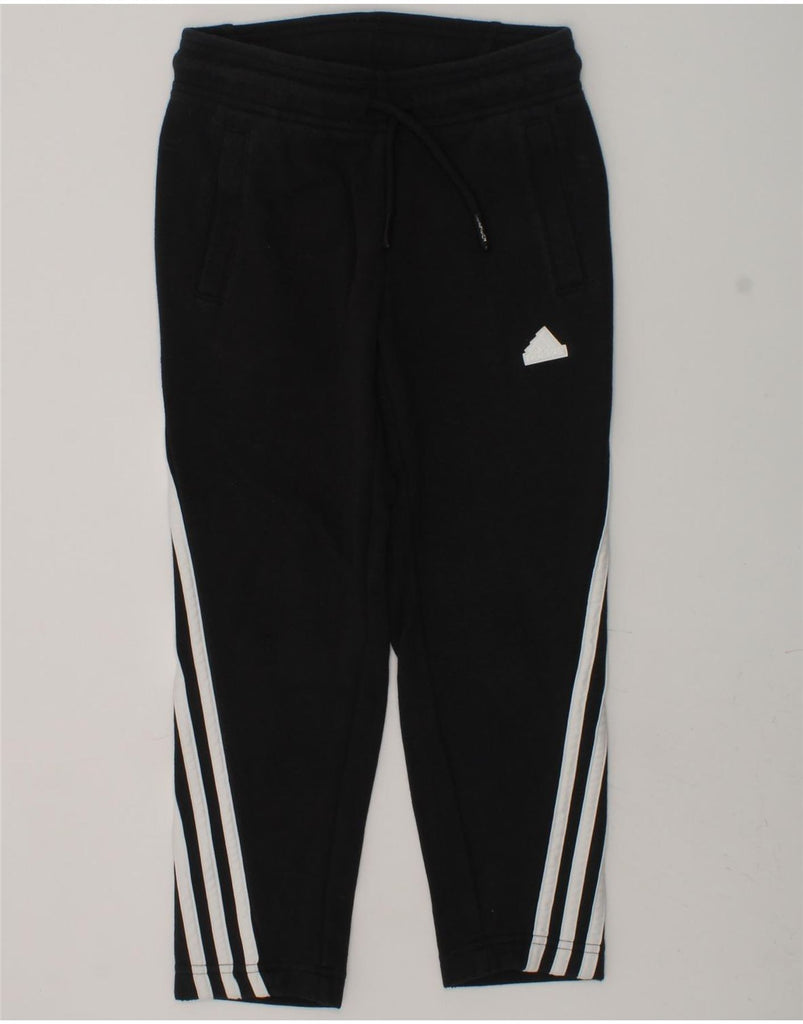 ADIDAS Boys Tracksuit Trousers 7-8 Years Black Cotton | Vintage Adidas | Thrift | Second-Hand Adidas | Used Clothing | Messina Hembry 