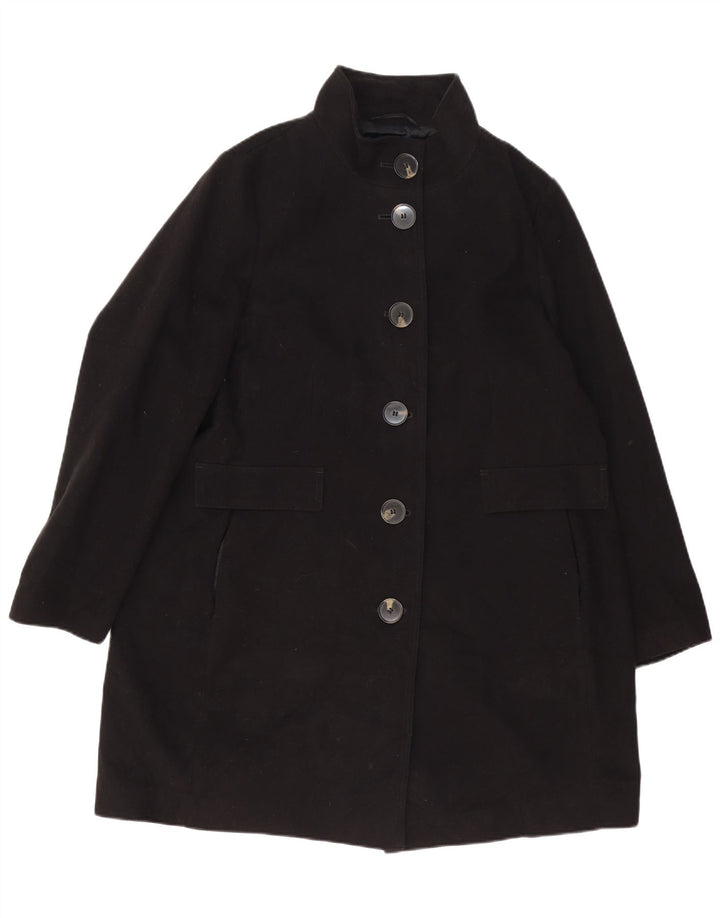 Marks & Spencer Womens Overcoat UK 20 2XL Black Polyester
