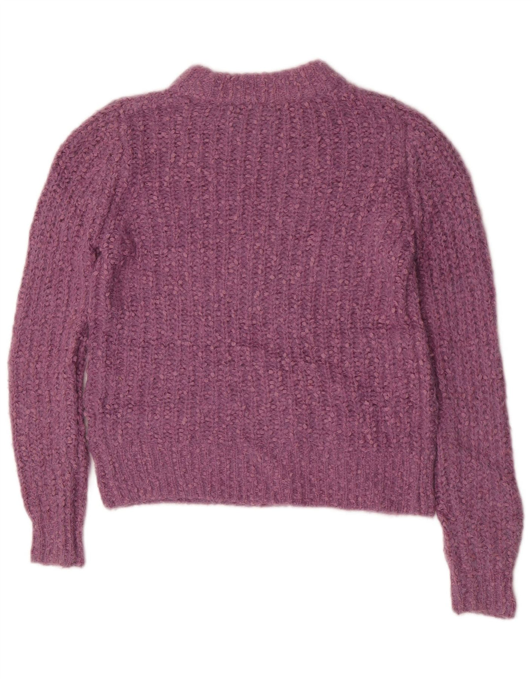 Marks & Spencer Womens Boat Neck Jumper Sweater UK 8 Small Purple Polyester