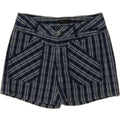 BCBGMAXAZRIA Womens Casual Shorts US 4 Small W30 Navy Blue Check Cotton Vintage BCBGMAXAZRIA and Second-Hand BCBGMAXAZRIA from Messina Hembry 