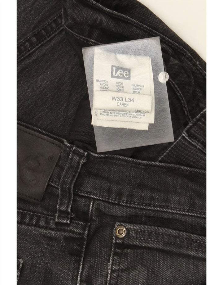 Lee Mens Daren Straight Jeans W33 L29 Black Cotton