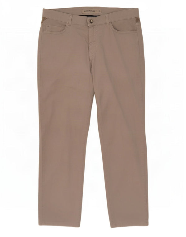 Harmont & Blaine Mens Slim Casual Trousers IT 52 XL W38 L31 Grey Cotton