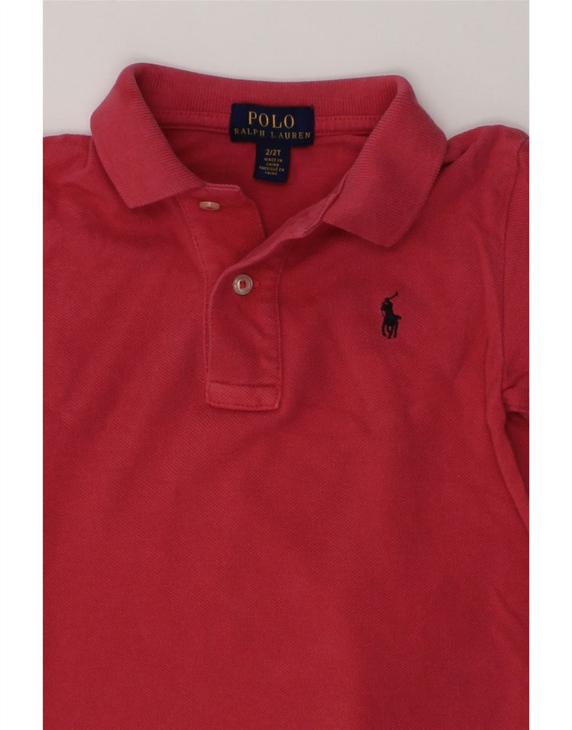 POLO RALPH LAUREN Girls Polo Shirt 2-3 Years Red Cotton | Vintage Polo Ralph Lauren | Thrift | Second-Hand Polo Ralph Lauren | Used Clothing | Messina Hembry 