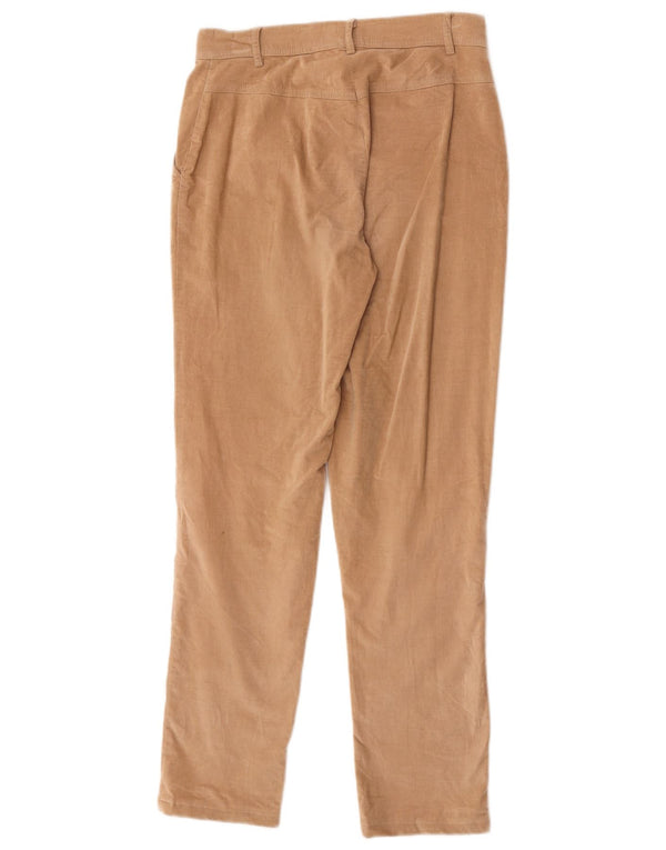 Marella Womens Slim Velvet Corduroy Trousers UK 8 Small W26 L28 Beige