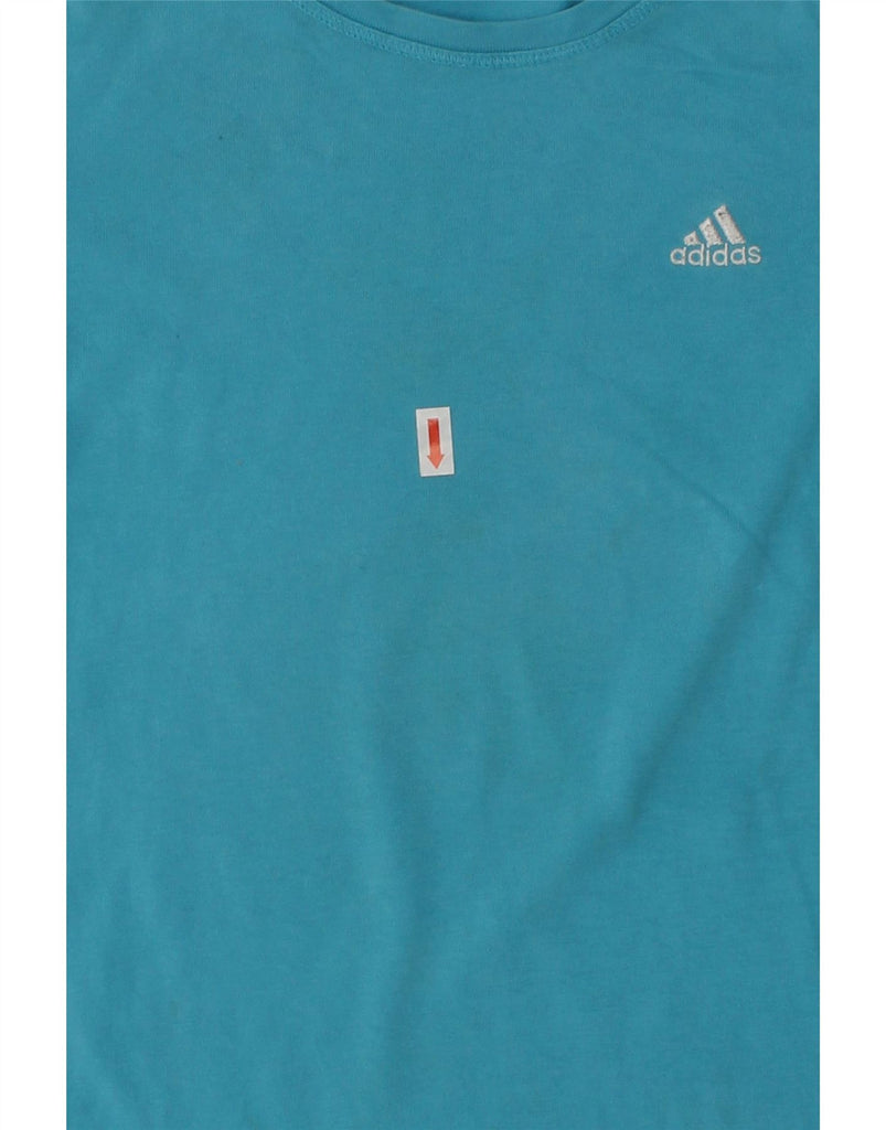 ADIDAS Girls T-Shirt Top 9-10 Years Blue Cotton | Vintage Adidas | Thrift | Second-Hand Adidas | Used Clothing | Messina Hembry 